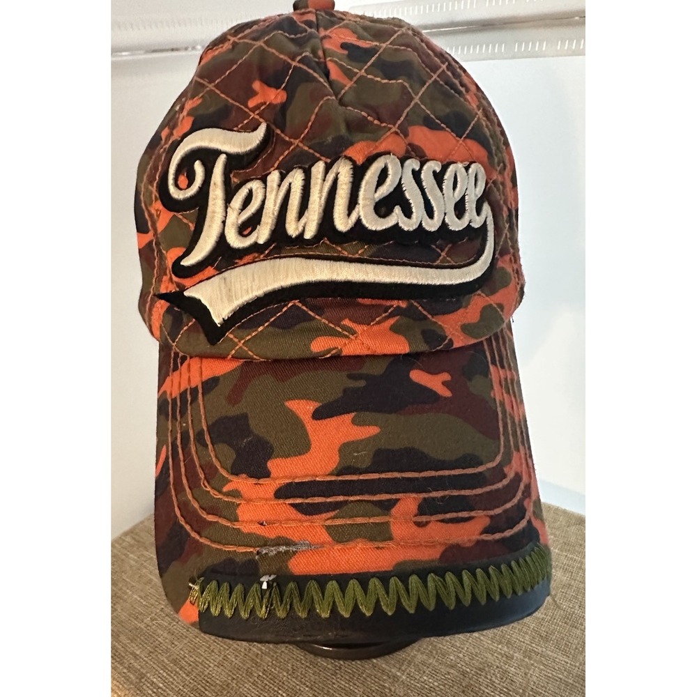 Robin Ruth Tennessee Hat Cap Orange Camo Snapback